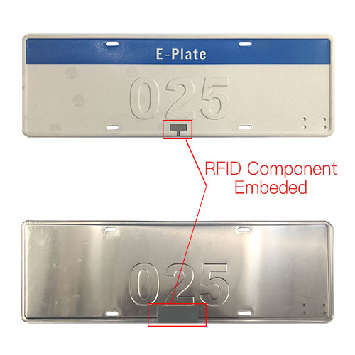 rd170162g - 002مركبةالتعرفتلقائياوحدةRFIDالمضمنةترخيصE -لوحةالعلامة