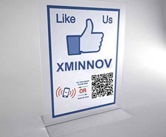 Facebook Like T-shape z tagiem NFC i kodem QR Pomysły na promocję marketingową