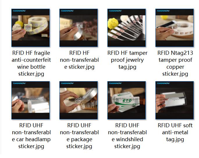 Different RFID tamper proof tag types